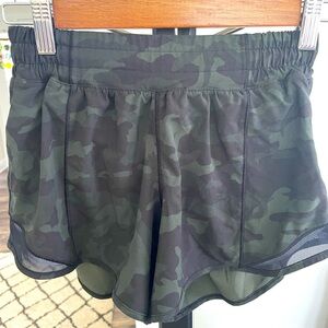 Lululemon camouflage shorts, size 4 tall.